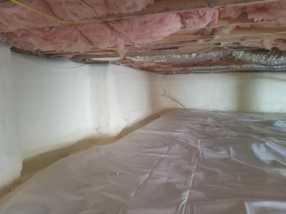 Crawl space encapsulation with closed-cell spray foam for Attic Insulation in Hightstown